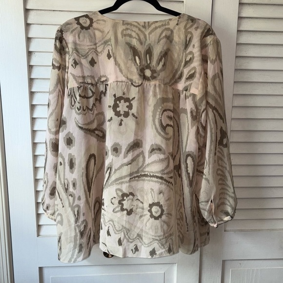NWT Lucky Brand Georgette Peasant Fairy Blouse size XL - Picture 4 of 5